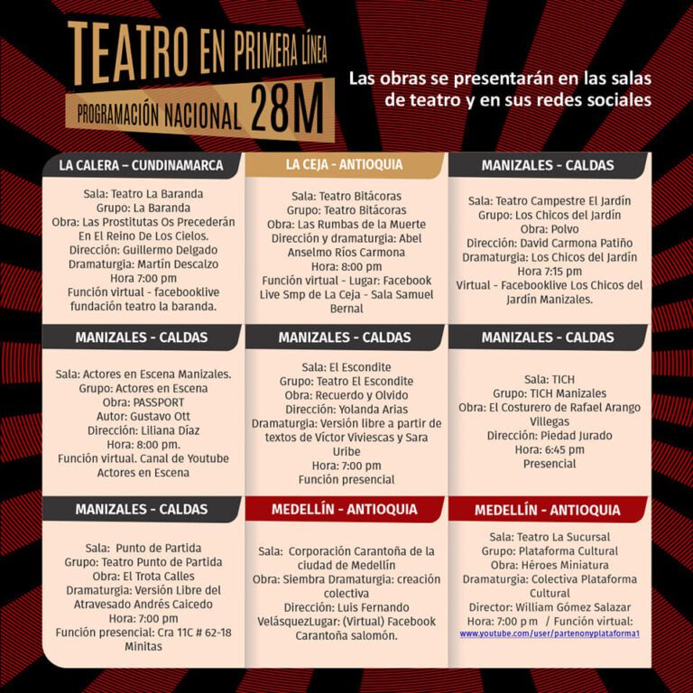 Salas de Teatro de Bogotá y Cundinamarca forman parte de la programación