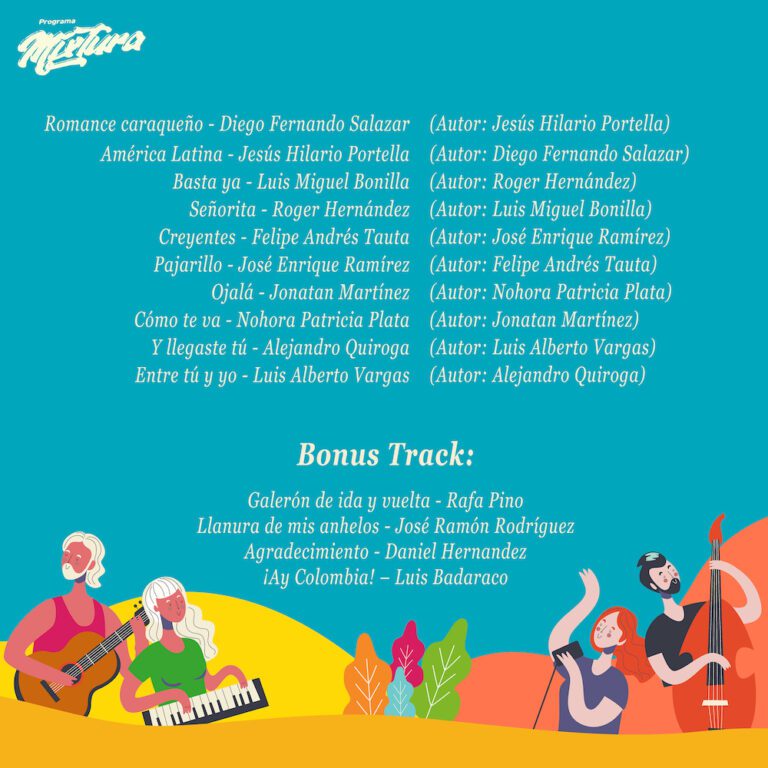 El compilado está compuesto por 10 canciones, cinco de autores colombianos y cinco de autores venezolanos, intercambiadas y reinterpretadas.
