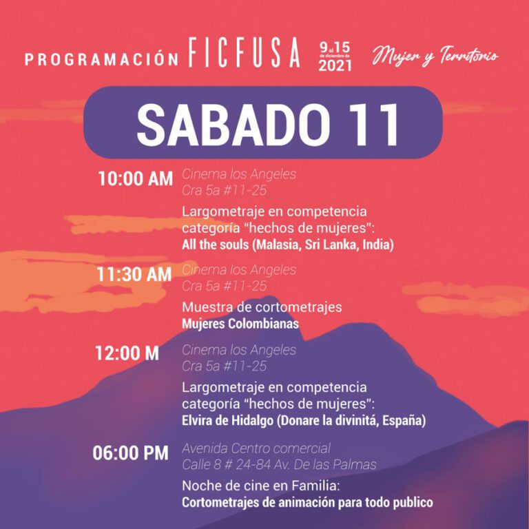 Programación del FICFUSA 2021 (Póster tomado de redes sociales del festival).