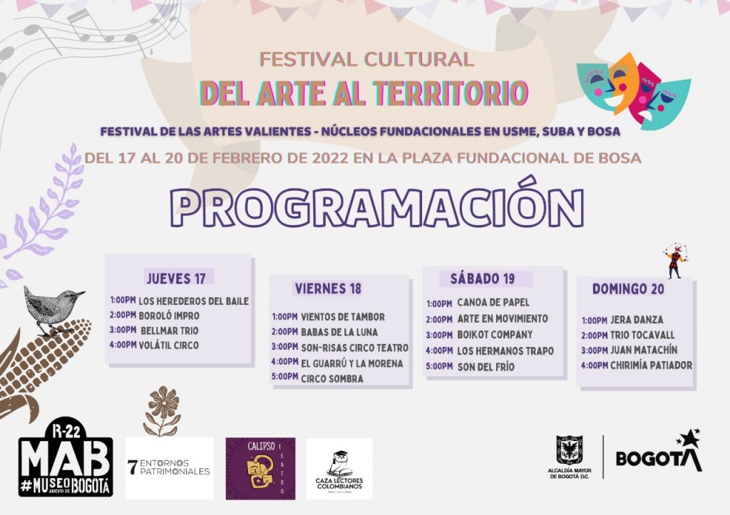 Programación del Festival del Arte al Territorio