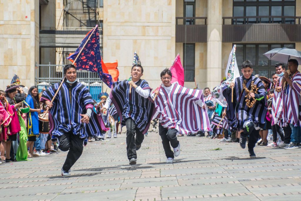 Carrera de los bandereros Plaza de Bolívar. Foto: Camilo Rodríguez IDPAC.