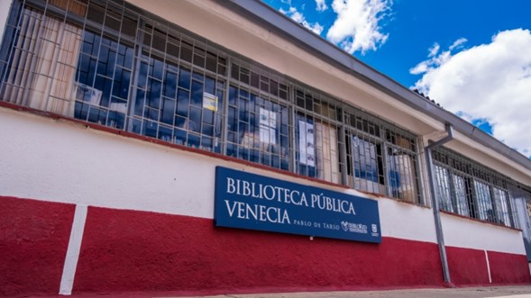 La Biblioteca Pública Venecia Pablo de Tarso se encuentra ubicada en el sur de Bogotá al interior del Centro de Desarrollo Comunitario Pablo de Tarso. Foto: Bibliored